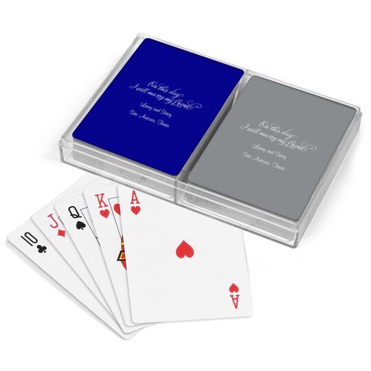 Elegant On This Day Double Deck Playing Cards